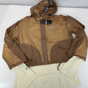 ディアドラ/DIADORA　MULYILAYER JACKET 176795-9138　ブラウン/アイボリー/サイズ：S