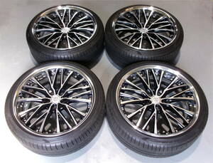 ●WORK BALMUNG BG1 20インチ 8.5J 9.5J INSET38 5H 114.3 BK/Po ピレリ P ZERO 245/35R20 バランス調整込 アルファード クラウン等●