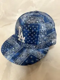 【レア】ニューエラ　NEW  ERA キャップ　ブルー　ペイズリー柄　7 3/8