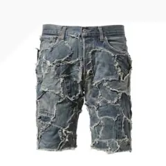 INNOCENCE NYC PATCHWORK DENIM SHORTS 30