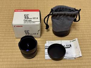 ★Canon EF15mm f/2.8 Fish-eye フィッシュアイ★元箱あり／美品★