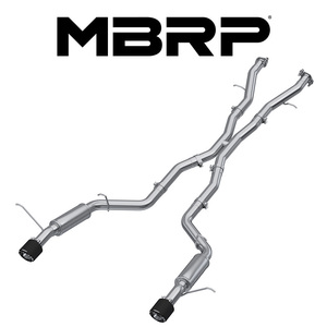 MBRP 2021- ダッジ デュランゴ SRT Hellcat ヘルキャット 6.2L V8 キャットバック レース エキゾースト カーボンファイバーTip 正規輸入品