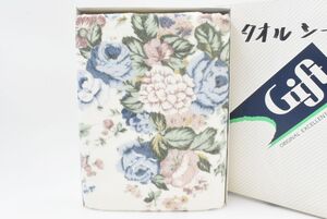 (1034M 0120H3) 1円～ 未使用 バスタオル 花柄 バラ 薔薇 タオル バス用品