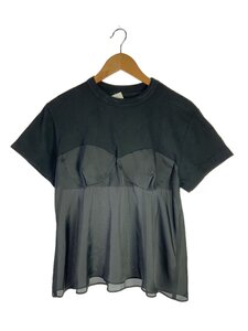 sacai◆23SS/Cotton Jersey T-shirt Corset Detail/2/コットン/BLK/23-06563