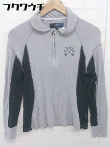 ◇ CALLAWAY キャロウェイ ハーフジップ ゴルフ 長袖 Tシャツ カットソー サイズM グレー系 ブラック レディース