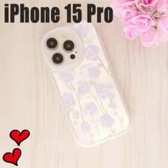 iPhone15 Pro ケース ケース おしゃれ スマホカバー W11 花