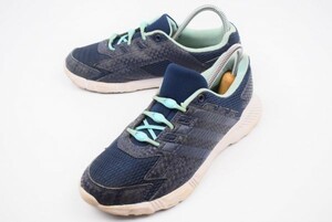 adidas★ ADIDASFAITO SL K【23.0/紺×水色】キッズ/女の子/メッシュ/ランニングシューズ/軽量/HICKIES◆i-124