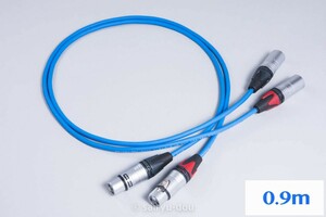 ベルデン　BELDEN 1800F　XLR バランスライン・ケーブル　L/Rペア　0.9m　ジャケットカラー青