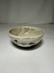 初出し品 茶碗 茶道具 花　作家物　在銘　★広島発送★(岡山発送品同梱不可)