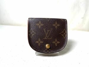 1619 1円 ■美品■ LOUIS VUITTON ルイヴィトン M61970 モノグラム ポルトモネ グゼ コインケース コインパース 小銭入れ ブラウン系 