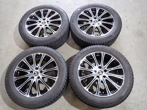 YS14453【送料無料225/55R18】 クロストレック E52エルグランドなどに BS 中古スタッドレス ●18×7.5J 114.3/5H ET53●1円スタート