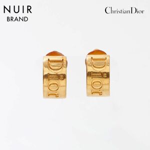 クリスチャンディオール Christian Dior イヤリング ロゴ ゴールド