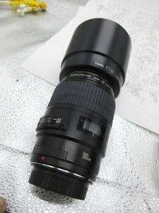 極美品 CANON キャノン EF 100mm F2.8 USM MACRO　フード付きレンズ