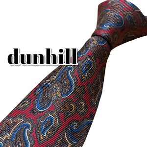 ★dunhill★　ダンヒル　レッド系　総柄　イタリア製