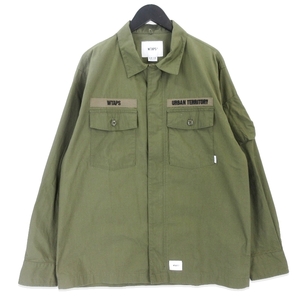 WTAPS ダブルタップス 長袖シャツ 211BRDT-SHM03 FLYERS LS COTTON フライヤーズ オリーブ 3 20019768