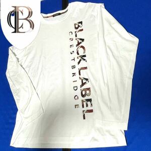 BLACK LABEL CRESTBRIDGE ブラックレーベルクレストブリッジ 長袖Tシャツ ロンT プリントロゴ LLサイズ