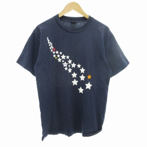 ステューシー STUSSY Tシャツ 半袖 スタープリント L 紺 ネイビー /BL 0919 メンズ