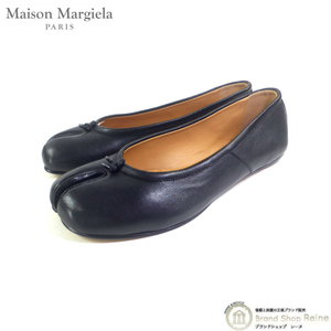 メゾン マルジェラ （Maison Margiela） Tabi タビ 足袋 バレリーナ シューズ ナッパレザー S58WZ0042 ブラック #38（新品）