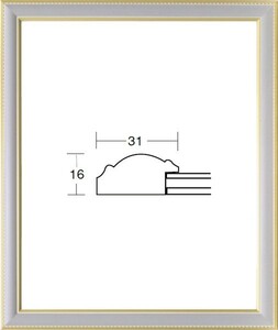 デッサン用額縁 9614 四ッ切サイズ グレー