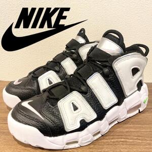 NIKE AIR MORE UPTEMPO ナイキ エア モア アップテンポ ブラックメタリックシルバー DN8008-001 レディース ハイカット 24.5cm 美品