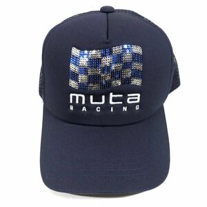 未使用品【ムータ】本物 muta ベースボールキャップ ONE SIZE 帽子 ハット RACING レーシング コットン×ナイロン メンズ レディース 18