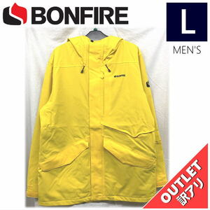 【OUTLET】 BONFIRE VECTOR SHELL JKT カラー:YELLOW Lサイズ メンズ スノーボード スキー ジャケット JACKET アウトレット