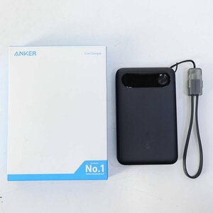 美品 ANKER アンカー Power Bank 大容量モバイルバッテリー 10000mAh 22.5W 3ポート搭載 USB-C & USB-C ケーブル付き 品番A1257★963v18