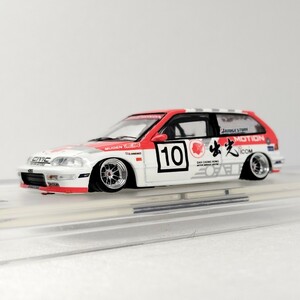 深リム 1/64 ホンダ シビック EF9 出光 モーション レース Honda civic 環状族 走り屋 峠 カスタム マカオグランプリ 1990 1円〜 061315