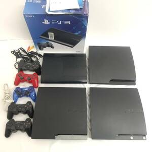 丸664 PlayStation3 PS3 本体 4台・コントローラー5台セット CECH-4300C・CECH-3000A・CECH-2500B・CECH-2000B 通電のみ確認　プレステ3