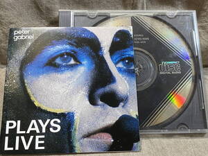 PETER GABRIEL - PLAYS LIVE 32VD-1046 国内初版 日本盤 BLACK TRIANGLE 税表記なし3200円盤 オリジナルケース 廃盤 レア盤