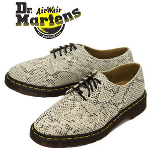 Dr.Martens (ドクターマーチン) 30613296 2046 5ホール パイソン柄 スエードレザーシューズ SAND/BLACK UK5-約24.0cm