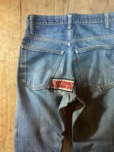 70年代ビンテージ★Levis リーバイス 646 ベルボトム デニムジーンズ Oldワッペンリペア 684 517 60年代 42Talom ジッパー インディゴ