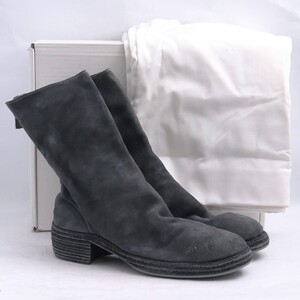 GUIDI BACK ZIP BOOT サイズ41 ネイビー 788Z グイディ バックジップブーツ シューズ