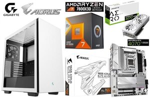 ■★AMD Ryzen7 7800X3D/RTX4070Ti SUPER/水冷//B650/DDR5 32GB/M.2SSD 1TB/850W/Win11 Pro/Office2021 Pro ゲーミングPC