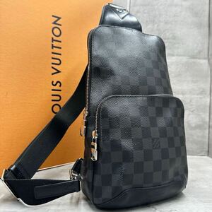 1円■高級■LOUIS VUITTON ルイヴィトン メンズ ダミエグラフィット アヴェニュー スリングバッグ ボディバッグ ショルダー N41719レザー