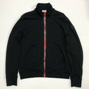 良品 MONCLER MAGLIA CARDIGAN モンクレール L ジップアップ スウェット トレーナー トラックジャケット ブラック パーカー フルジップ