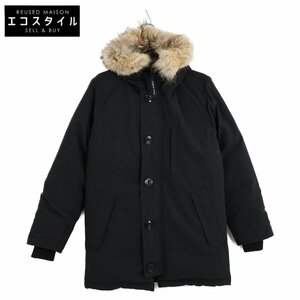 美品/国内正規 CANADA GOOSE カナダグース 3425JM VANCOUVERバンクーバー フーディダウン ジャケット S/P ブラック メンズ