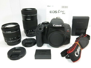 【 1円 ～ 美品 】Canon EOS Kiss X9i EF-S18-55IS STM EF-S55-250mmIS STM 純正Wレンズセット キヤノン [管CN1424]