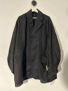 新品 TAKAHIROMIYASHITA The soloist. balloon shaped insideout notched lapel jacket.(solid) / BLACK / 44