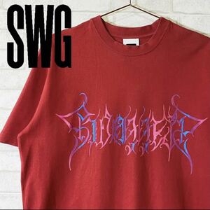 SWAGGER スワッガー トライバル ロゴプリント Tシャツ/Lサイズ