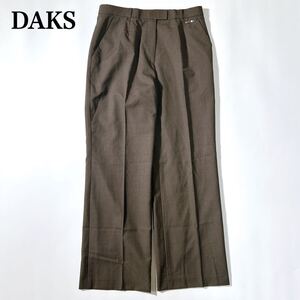 DAKS ダックス スラックス パンツ 42 LL ブラウン レディース C12515-94