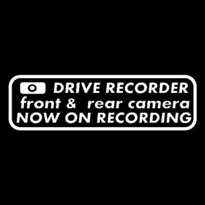ドライブレコーダー　 前後カメラ録画中 カッティングステッカー　ドラレコに！　NOW ON RECORDING 　front&rear kamera　REC 