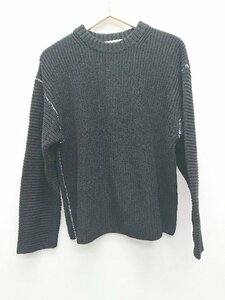 ◇ MONKEY TIME モンキータイム シンプル 無地 リブニット カジュアル 長袖 セーター サイズS ブラック メンズ P