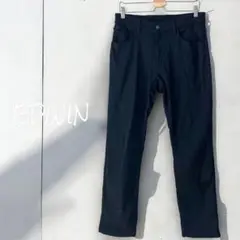 【EDWIN】黒　デニム　ストレートパンツ　M メンズ　シンプル　カジュアル