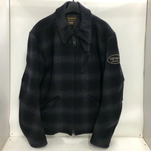 02w05654 バンソン VANSON ウール ジップジャケット 内キルティング グレー サイズXXL メンズ アウター 中古品