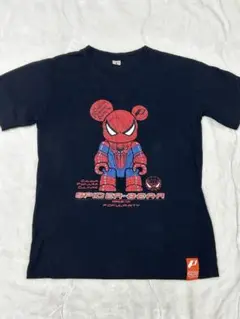 スパイダーマンTシャツ　黒　Lサイズ　ベア　黒　スパイダーマン