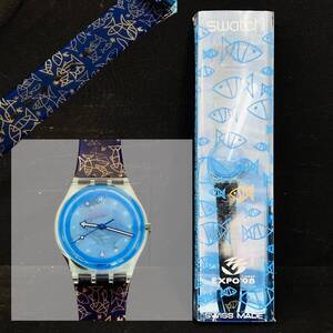 【希少品】Swatch access スウォッチ アクセス LISBOA EXPO78 リスボン エキスポ 1998年 腕時計 ケース付き 稼働品 電池交換済み 現状品