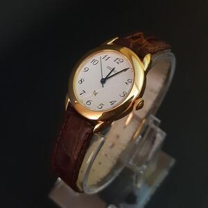 【稼働品】SEIKO　セイコー　1F21　レディース時計　クォーツ　革ベルト茶色