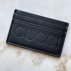 GUCCI グッチ レザー カードケース 名刺入れ 本革 ブラック 黒