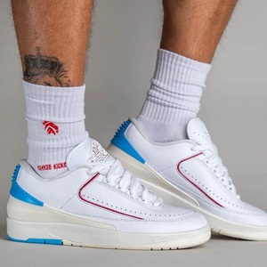 ナイキ エア ジョーダン 2 レトロ ロー 27.5cm US10.5 定価19800円 ホワイト/レッド/ブルー 白 WMNS AIR JORDAN 2 RETRO LOW スニーカー 